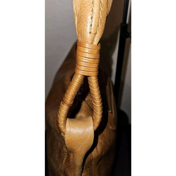 Derek Alexander Central Park Classic Hobo Light Brown Leather Handbag 15"x12" - Picture 9 of 16